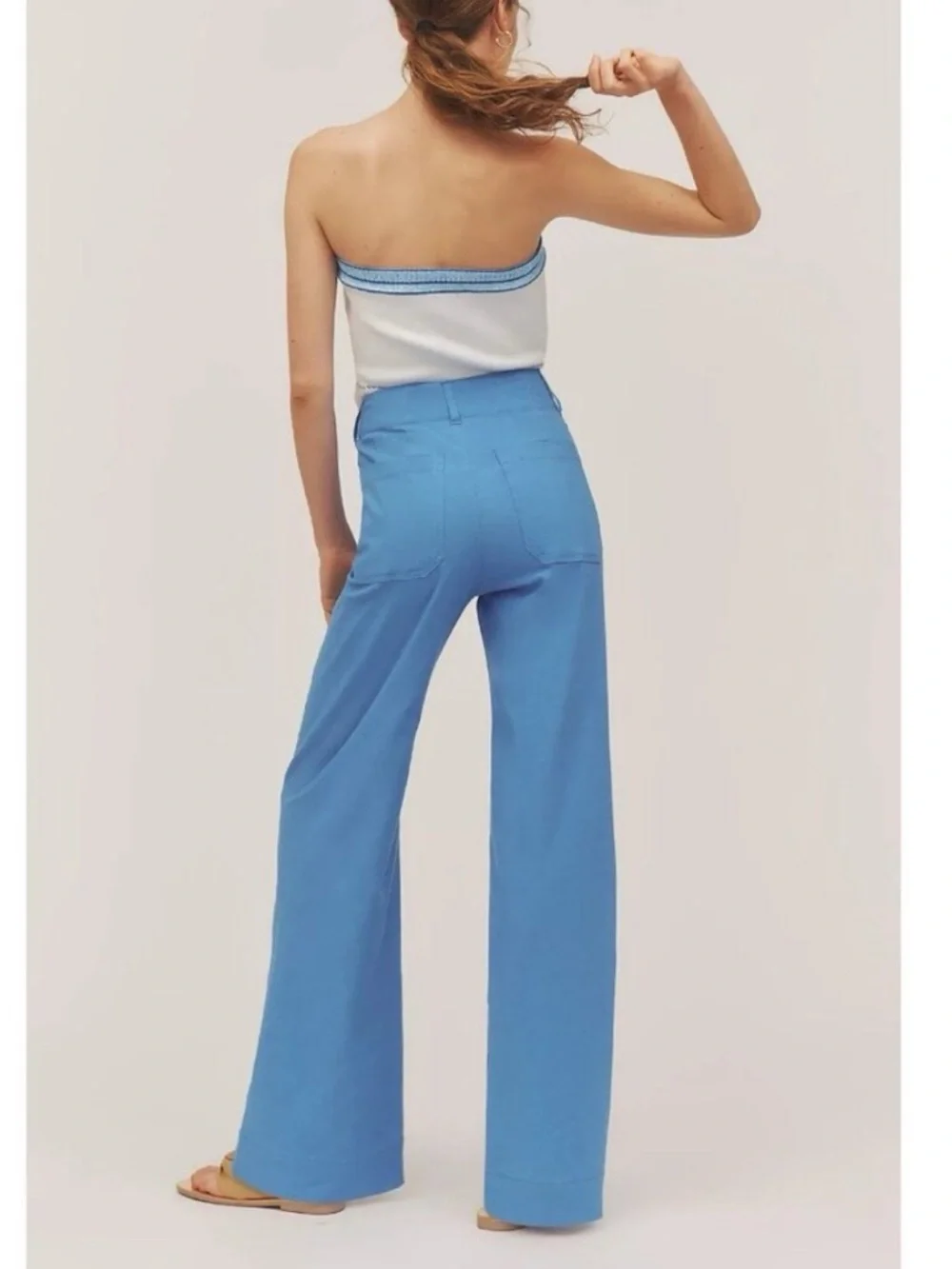 Anthropologie x Maeve Colette Linen Edition Full Length Size 28 NWT READ - Picture 2 of 12